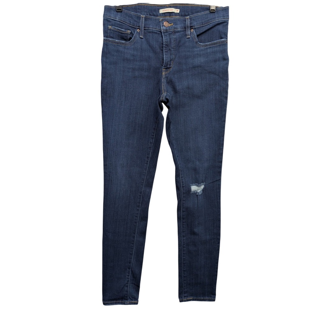 Levi's 311 Shaping Skinny Jeans Women‎ 29 Dark Wash Distressed Mid Rise